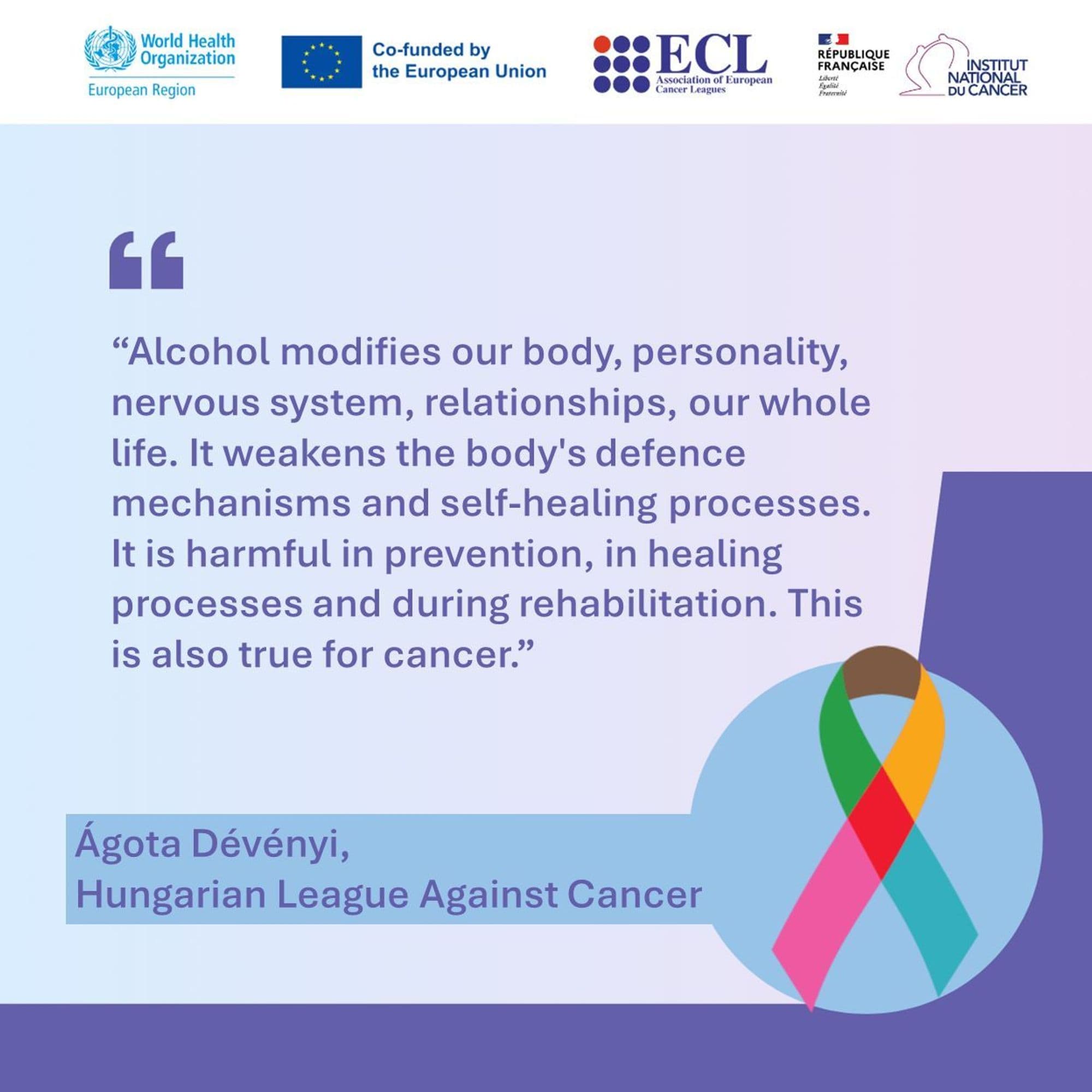 Ágota Dévényi, Hungarian League Against Cancer