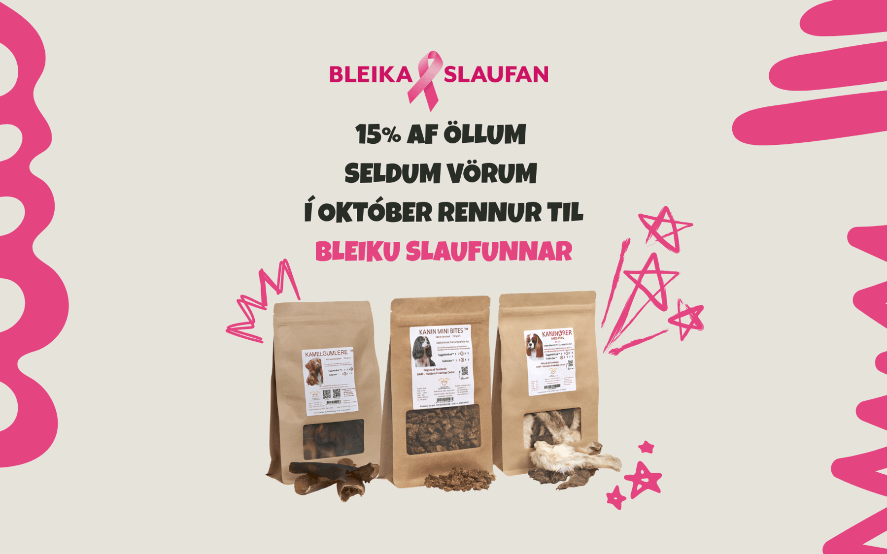 Samstarf - Baxter x Bleika slaufan.