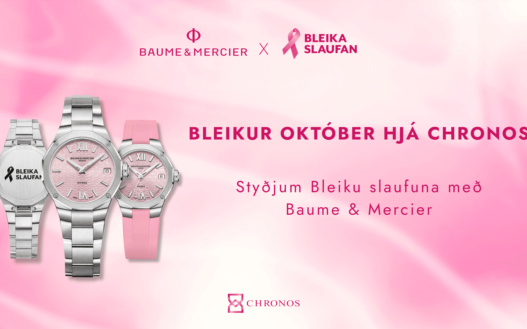 Samstarf - Chronos - Michelsen x Bleika slaufan.