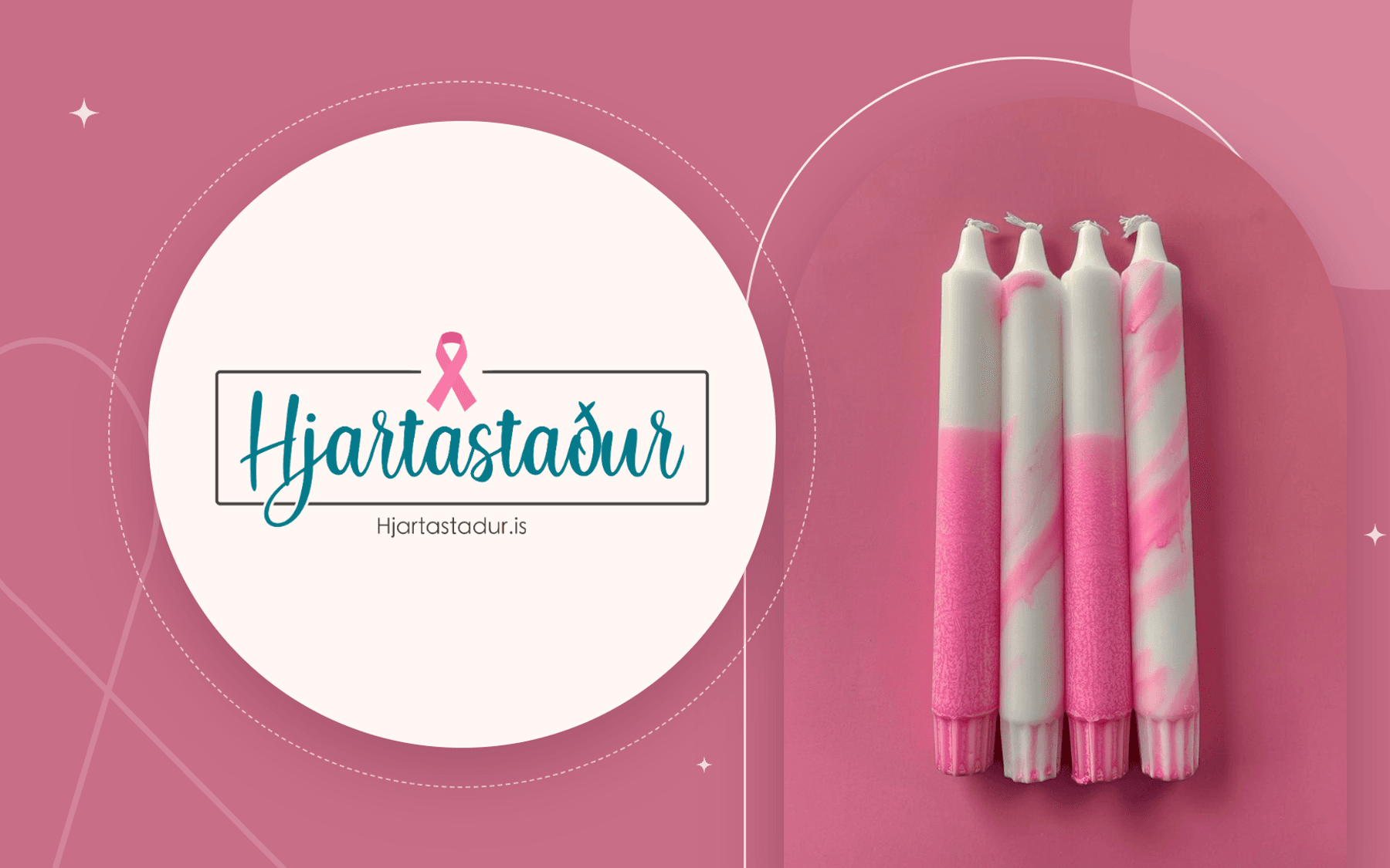 Samstarf - Hjartastaður x Bleika slaufan.