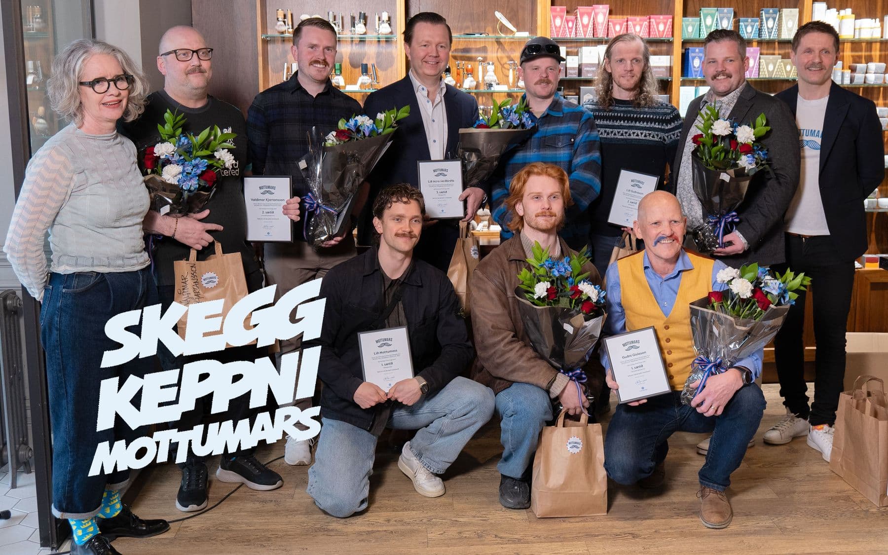 Skeggkeppni hópmynd 2025