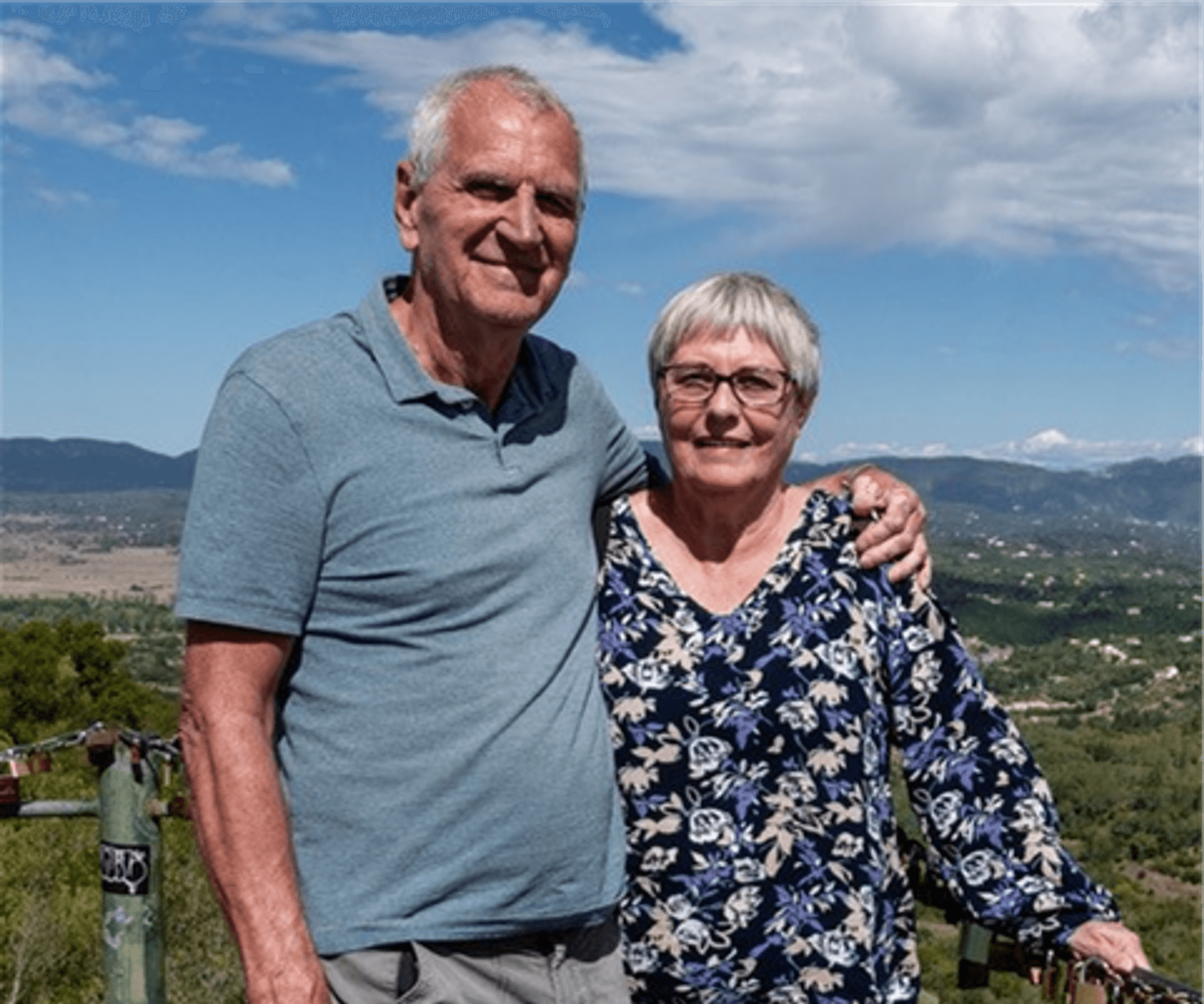 Michael Claxton og eiginkona hans Jórunn Guðmundsdóttir