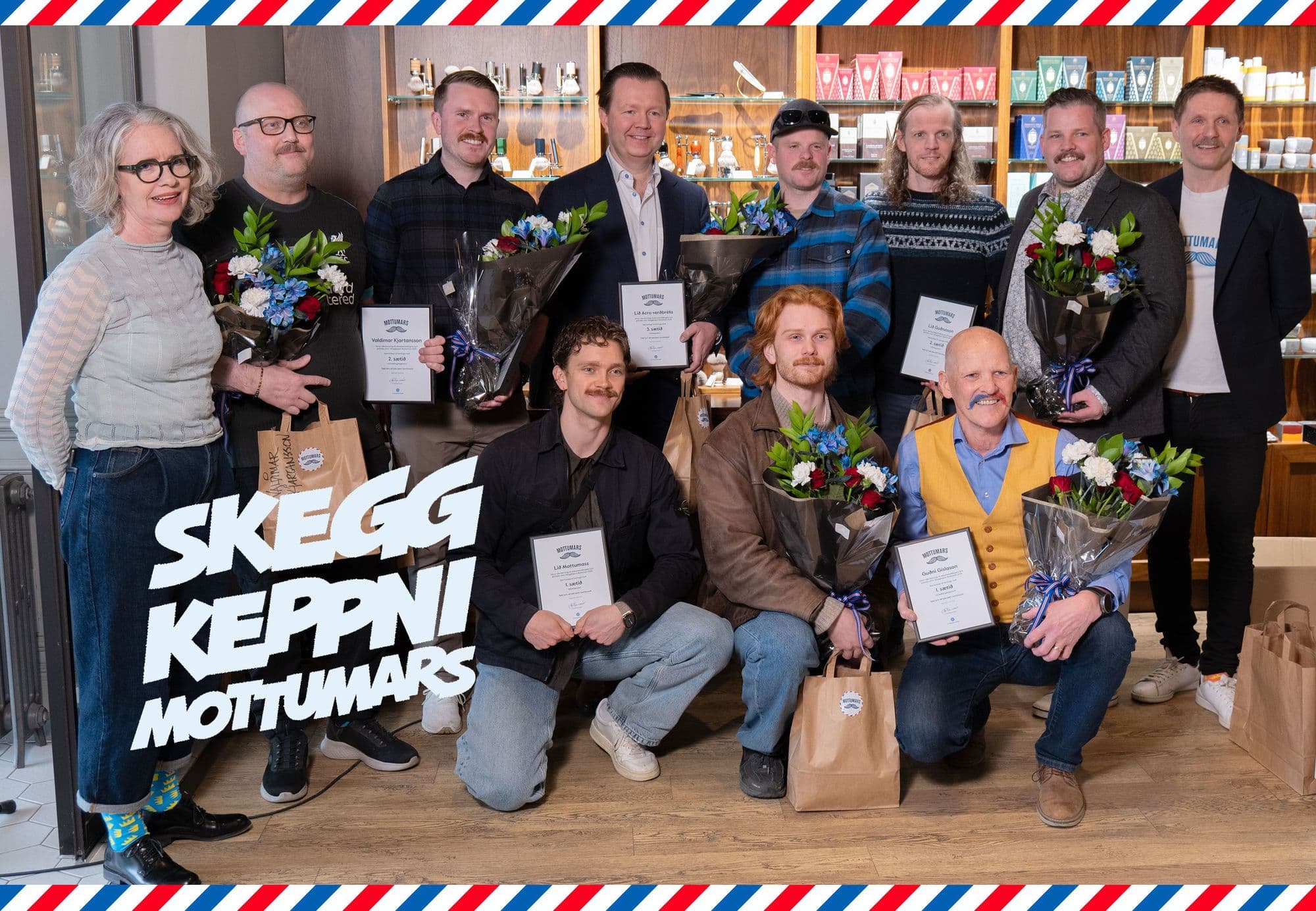 Skeggkeppni hópmynd 2025